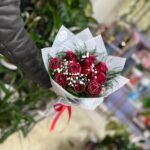 10 adet kırmızı gül buketi