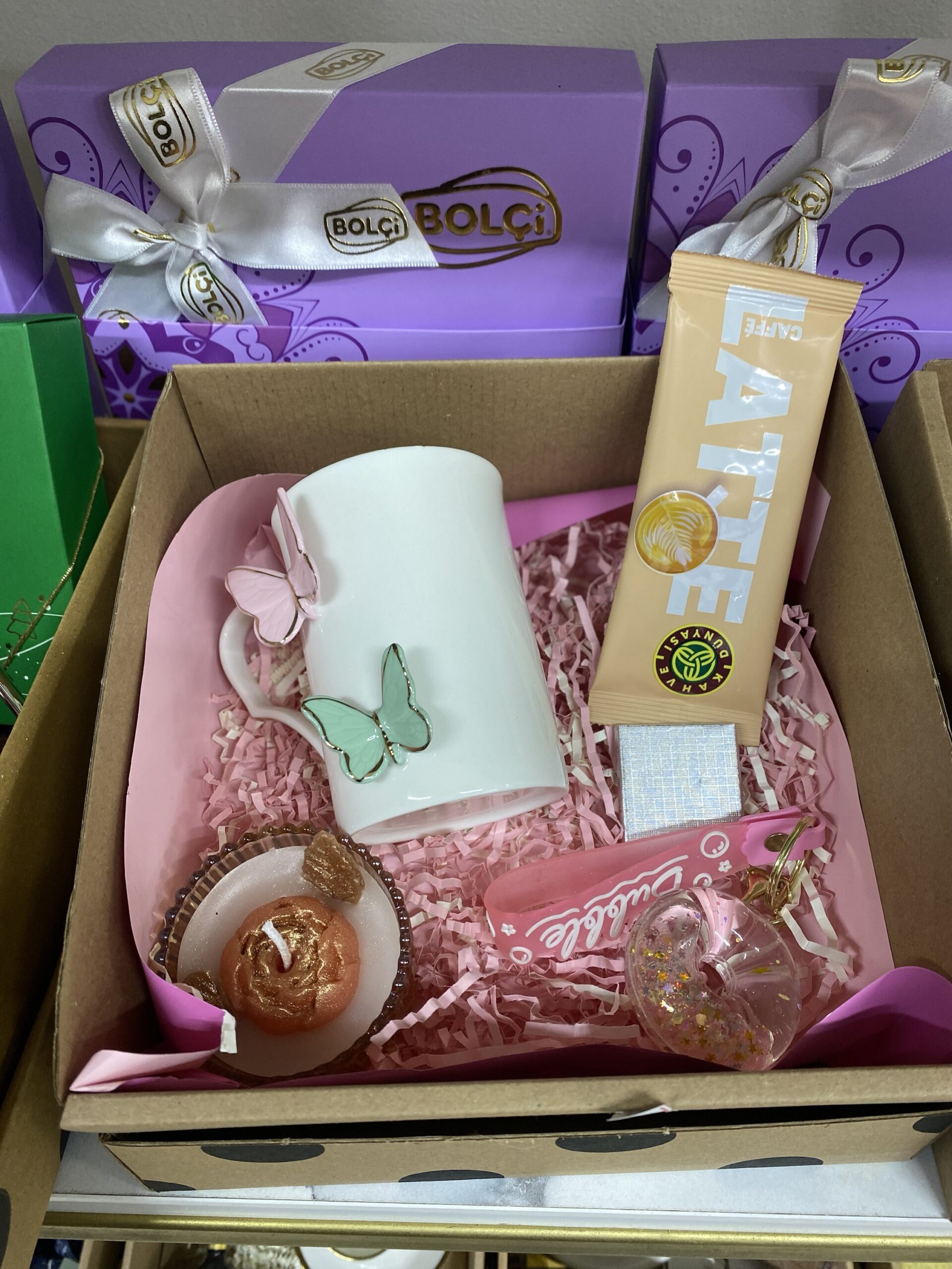 img_3627 Kelebekli bardak hediye kutusu - Görsel 1