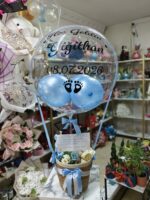 Sepetli yeni doğan erkek bebek balonu - Görsel 2