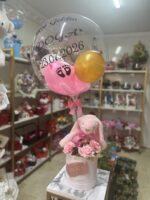 Sepetli yeni doğan kız bebek balonu - Görsel 2