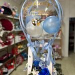 Çantalı yeni doğan erkek bebek balonu